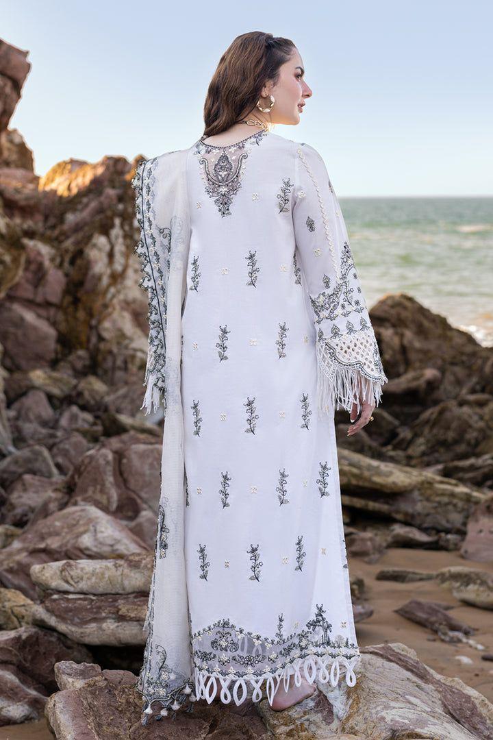 Qalamkar Luxury Lawn Chikankari Collection-Off White