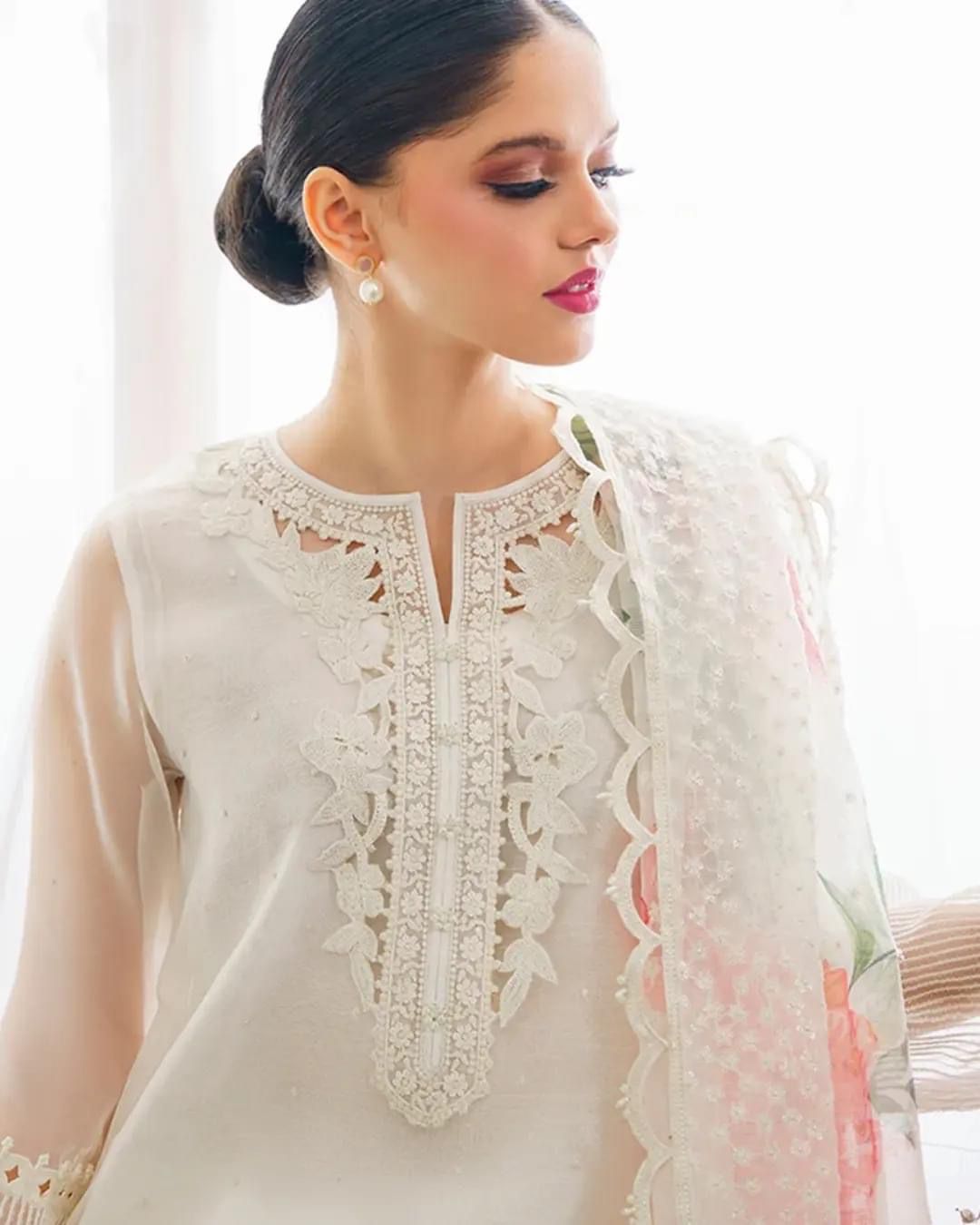 Baroque Wedding Festive Edit Collection -Off White Sequined