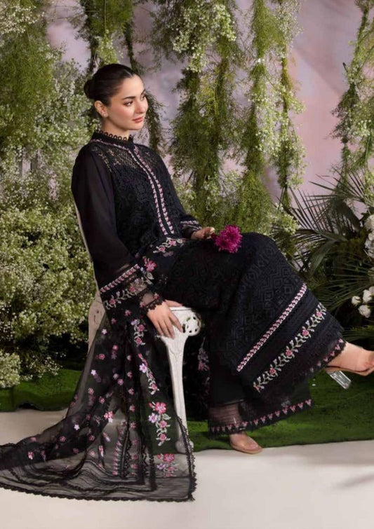Sobia Nazir Embroidered Luxury Chikankari Lawn 2025 Collection- Black