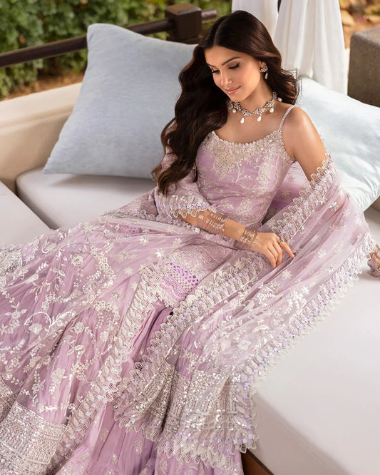 Faiza Saqlian Zinnia Luxury Chikankari Lawn Collection – Pink