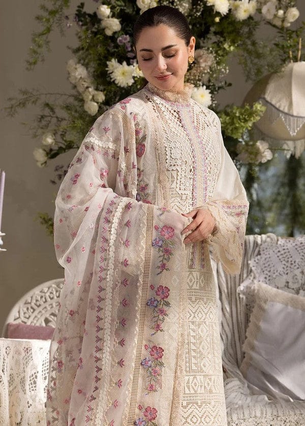 Sobia Nazir Embroidered Luxury Chikankari Lawn 2025 Collection- Ivory White