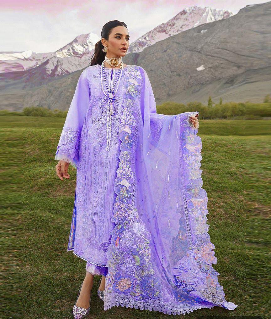 Crimson Embroidered Lawn Collection-Lilac