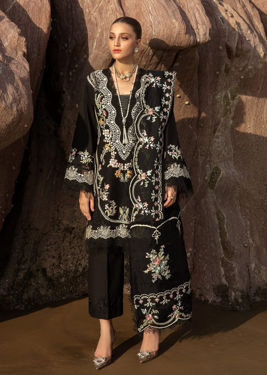 Saira Shakira By Crimson Luxury lawn Collection -Black