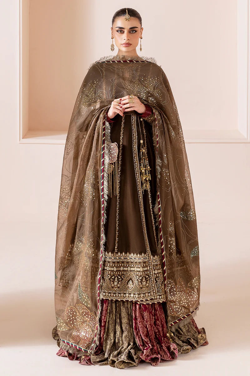 Jazmin Luxury Embroidered Velvet Wedding Collection- Brown