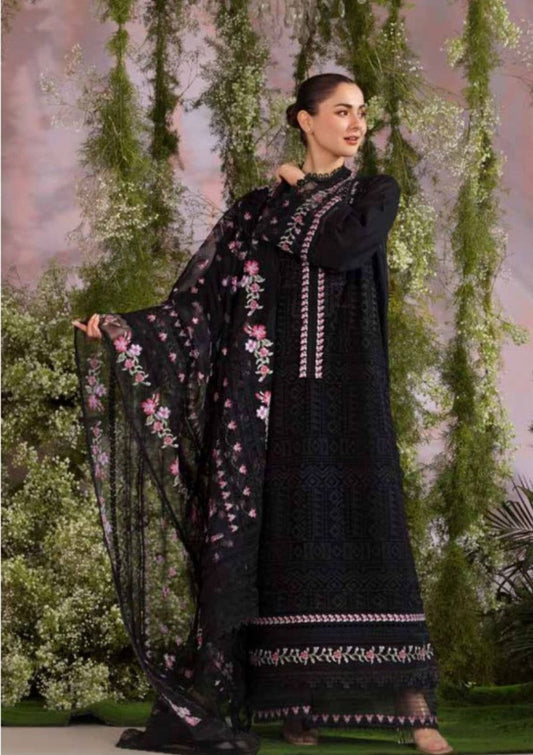 Sobia Nazir Embroidered Luxury Chikankari Lawn 2025 Collection- Black
