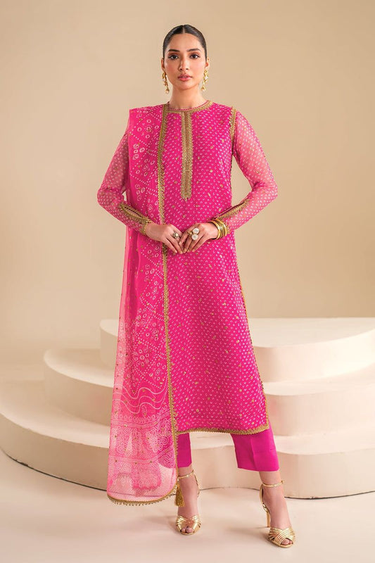 Baroque Summer Swiss Lawn Formal Collection-Pink Chunri