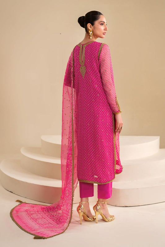 Baroque Summer Swiss Lawn Formal Collection-Pink Chunri