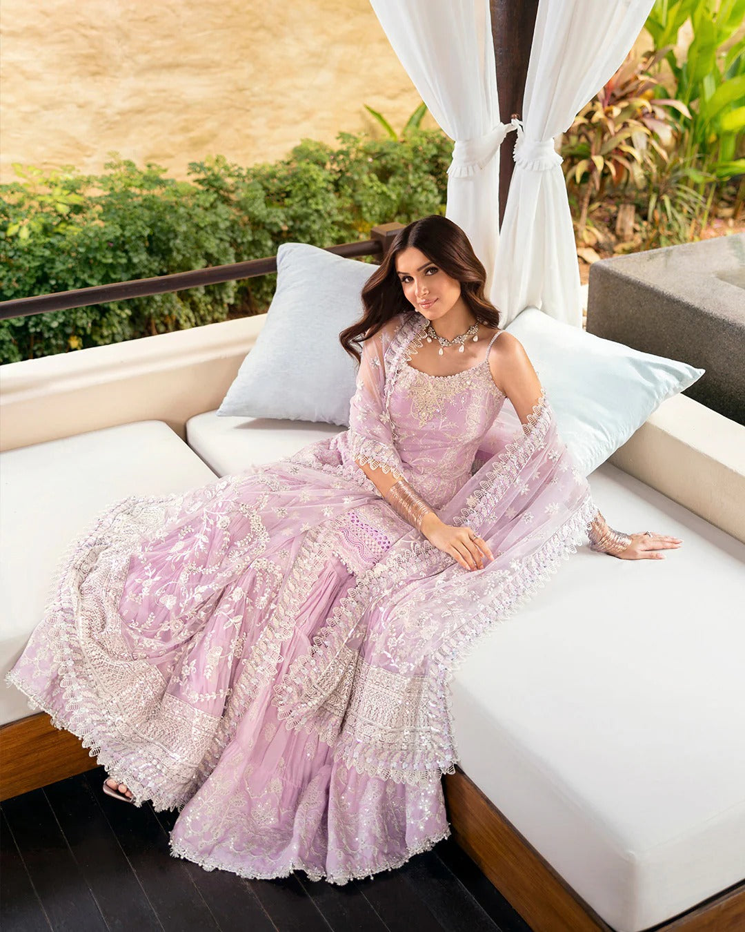 Faiza Saqlian Zinnia Luxury Chikankari Lawn Collection – Pink