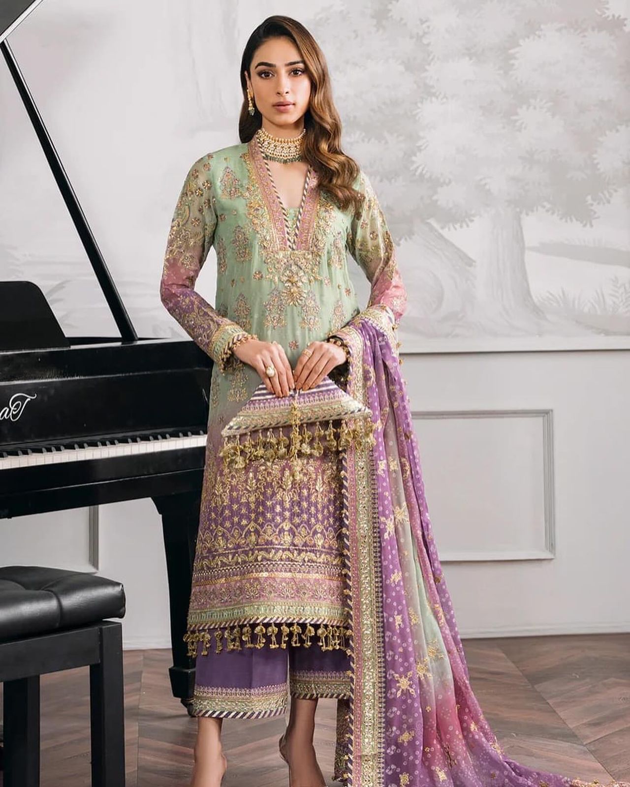 BAROQUE CHANTELLE EMBROIDERED CHIFFION