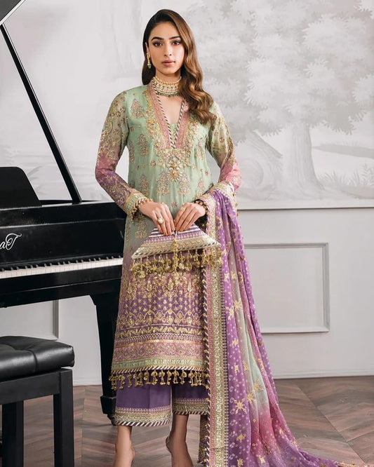 BAROQUE CHANTELLE EMBROIDERED CHIFFION