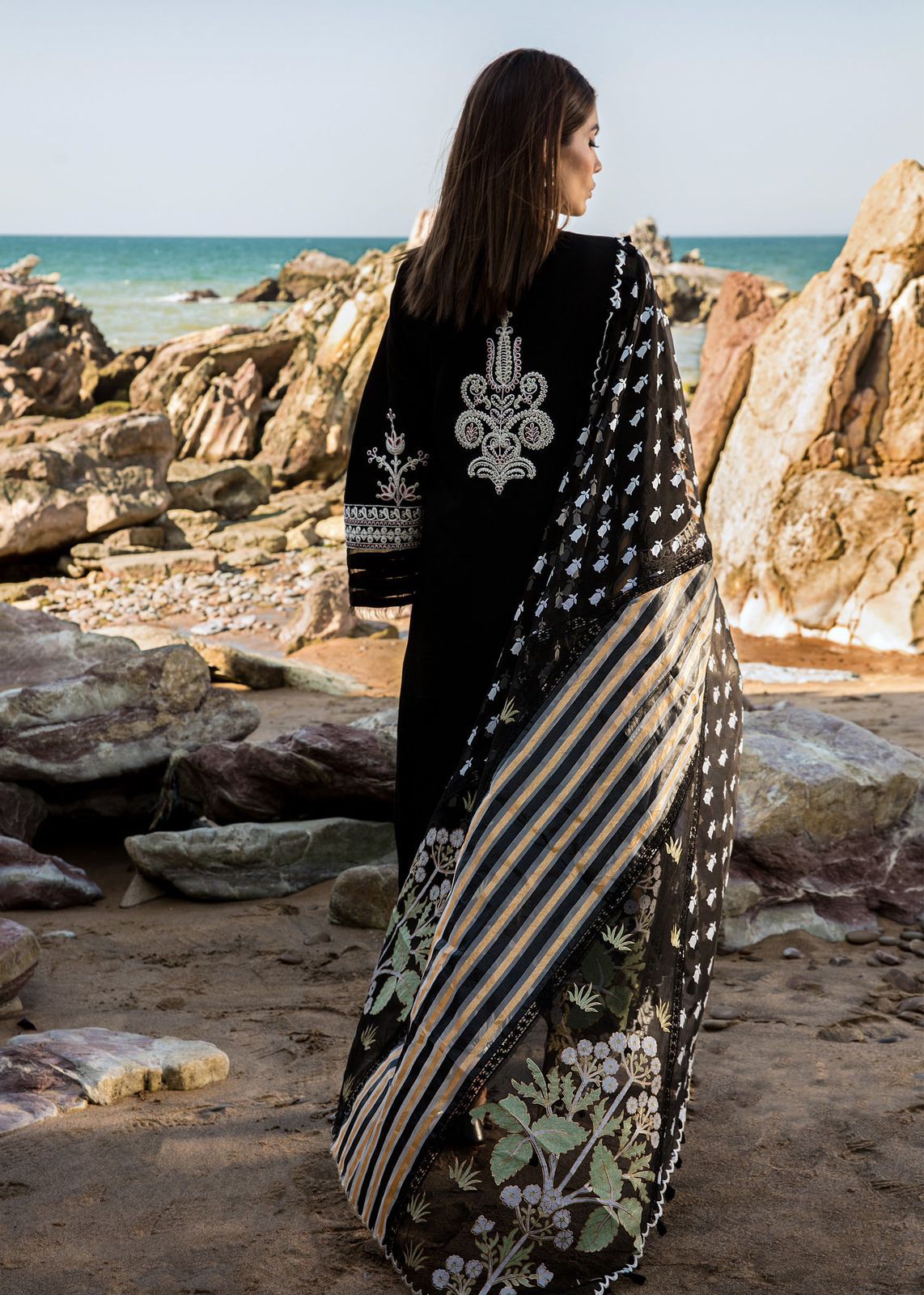 Crimson Luxury Lawn Collection- (Black )