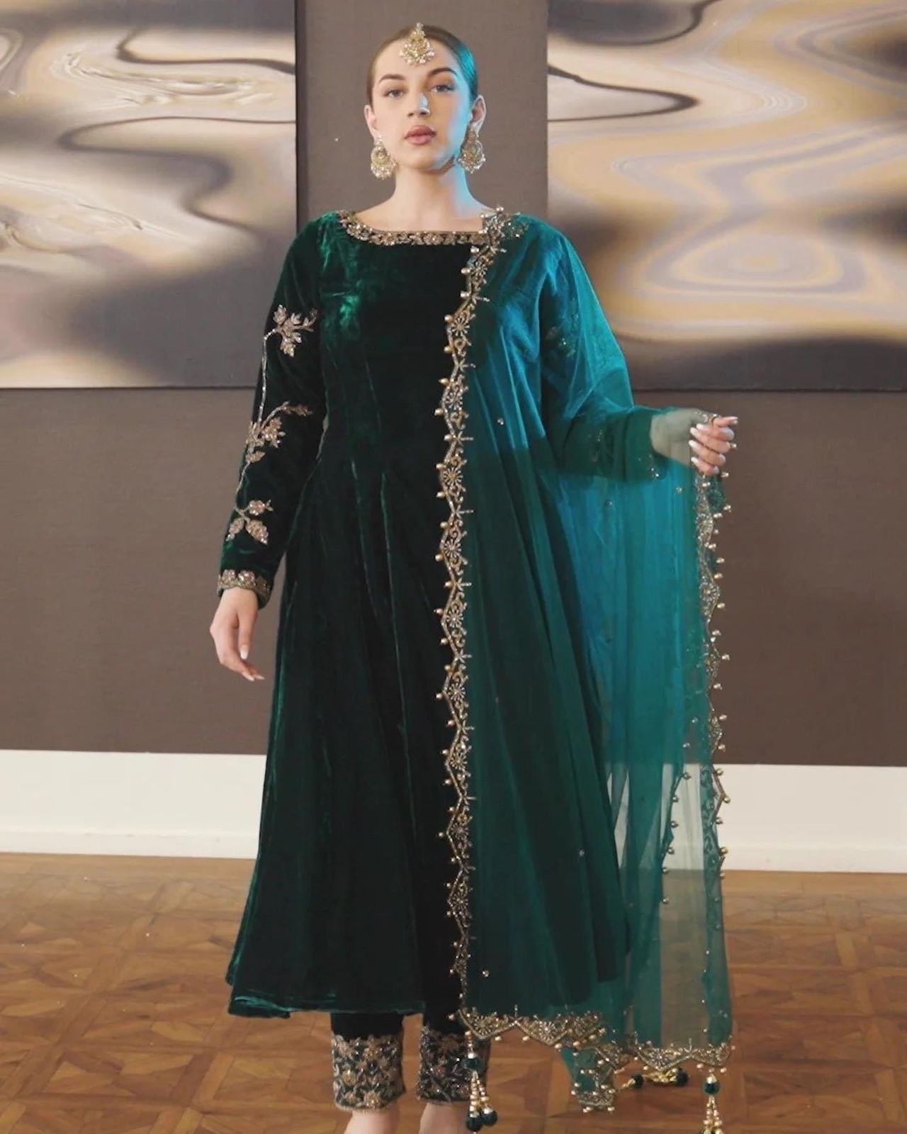 Gulaal Embroidered  Velvet Wedding Collection-