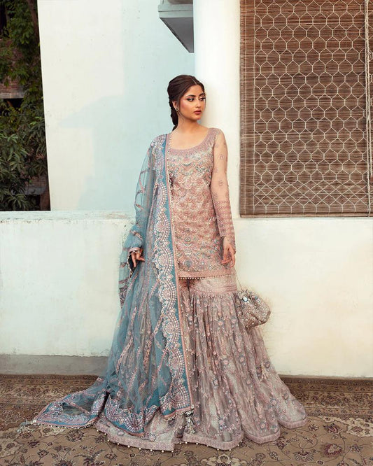 Faiza Saqlain Formal Wedding Collection- Tea Pink