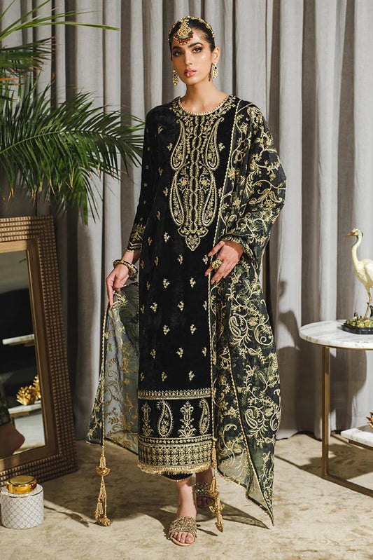 Rang Rasiya Embroidered Velvet Wedding Collection-Black