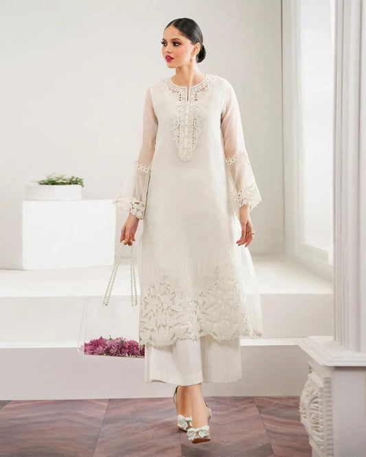 Baroque Wedding Festive Edit Collection -Off White Sequined