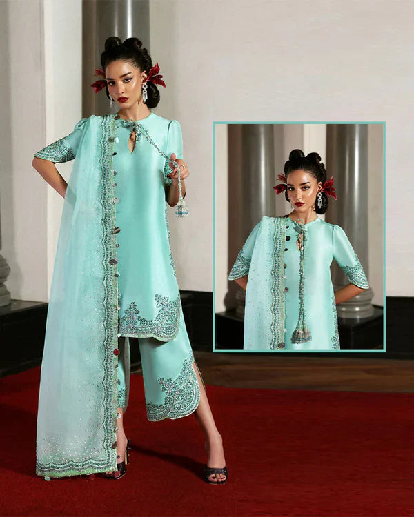 Hussain Rehar The Scent Luxury Pret Formal Wedding Collection-Seagreen
