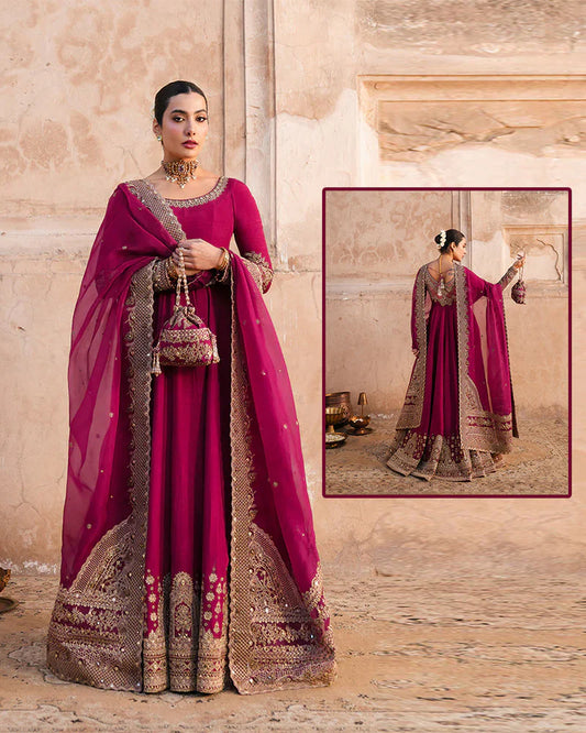 Faiza Saqlain Luxury Formals Wedding  Maaxi Chiffon - Pink