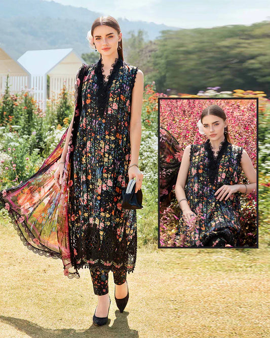 Maria.B Mprints 2025 Pure Lawn Collection – 7B